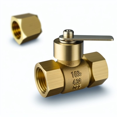 Compact Brass Mini Ball Valve Ideal for Small-Scale Systems in Drinking Machines and Coffee Machines